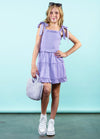 BROOKE Tie Straps Smock Ruffle Dress