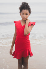 FIONA Ruffle V Neck Dress