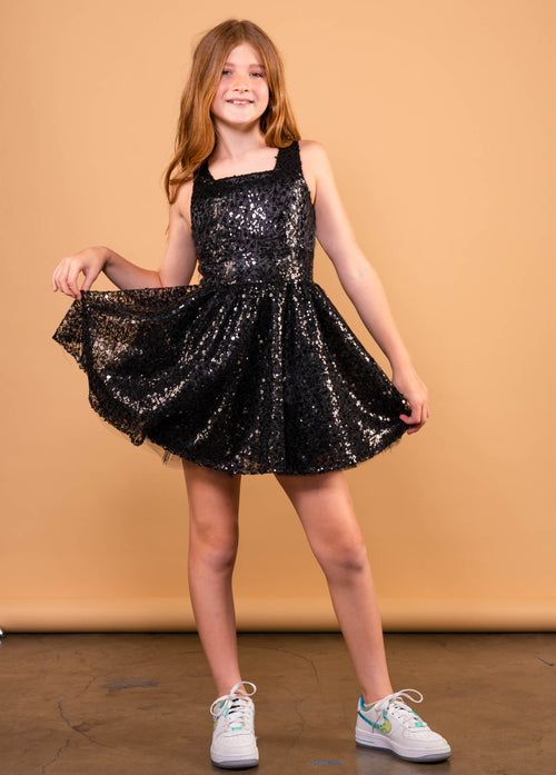 Miss Behave Girls- Harper Black dress