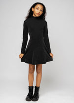 PRISCILLA Sparkle High Neck Long Sleeves Dress