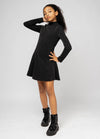 PRISCILLA Sparkle High Neck Long Sleeves Dress