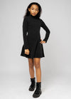 PRISCILLA Sparkle High Neck Long Sleeves Dress