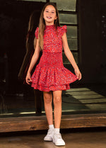 SELENA High Neck Smock Ruffle Dress